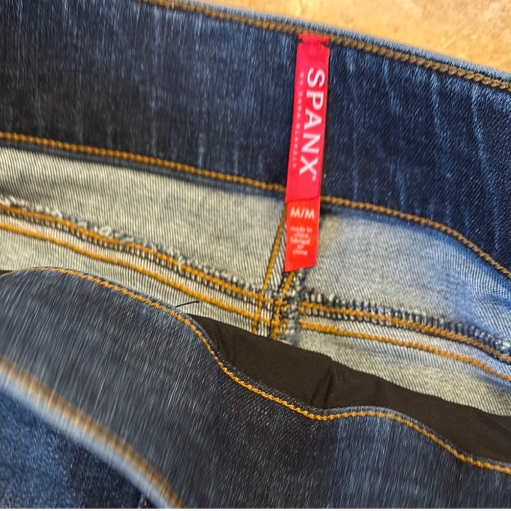 SPANX dark blue women’s jean jeggings size medium - Picture 4 of 5